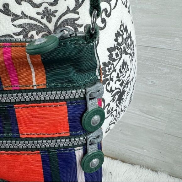 Kipling Alvar Rainbow Striped Nylon Crossbody Purse - Picture 5 of 12